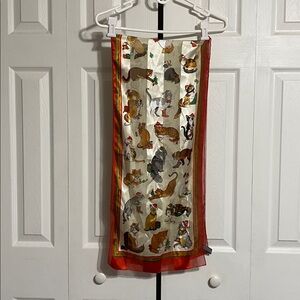 CUTE MEOW Merry Christmas cat scarf